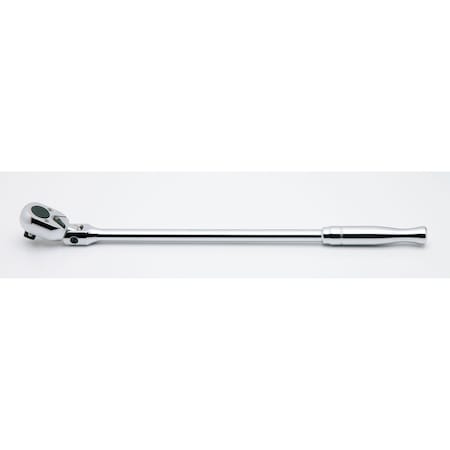Ko-Ken Ratchet Handle 24 teeth Flexible Head 450mm Polished Handle 1/2 Sq. Drive 4774P-450
